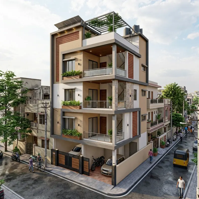G+3 Residential building in Chikkadpally, Hyderabad